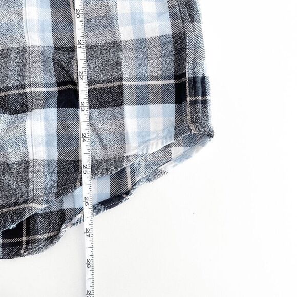 Billabong Mens Plaid Long Sleeves Flannel Button-Up Shirt Blue Black Size Large - Picture 8 of 9